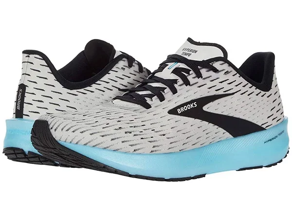 Brooks Men's Hyperion Tempo Running Shoes - Black/White/Aqua
