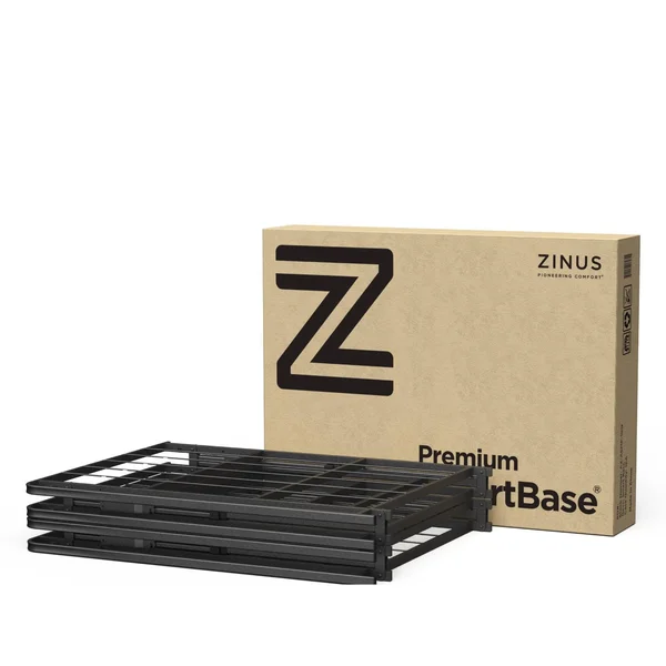 Priage 18-inch High Profile SmartBase Black Platform Bed Frame, Twin XL