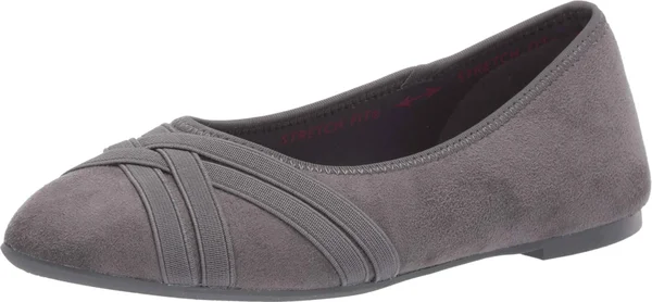 Women's Skechers Cleo Lane Change Flat - Size: 5.5, Charcoal