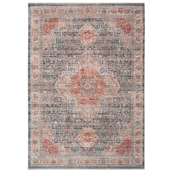 Safavieh Kenitra 600 Rug Collection KRA672R - Red - Blue - 3& x 5&