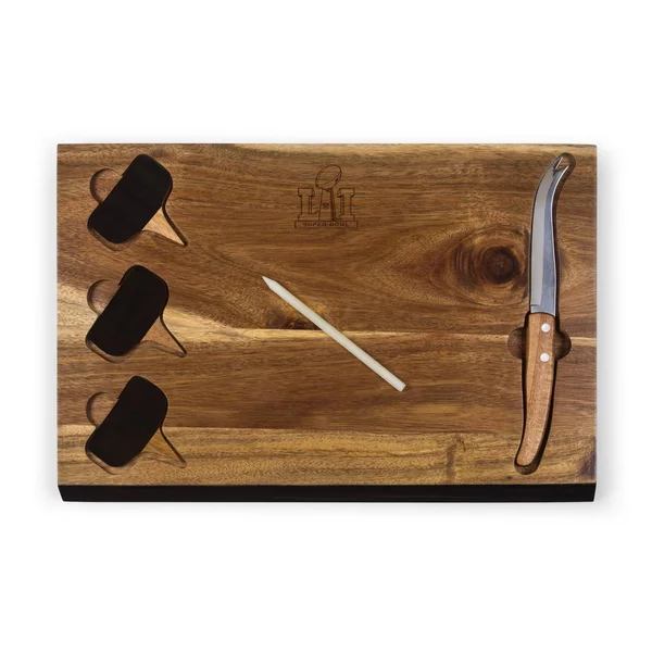 Super Bowl 51 - Delio Acacia Cheese Board and Tools Set