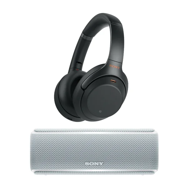 Sony WH-1000XM3 Noise Canceling Headphones (Black) & Bluetooth Speaker Bundle