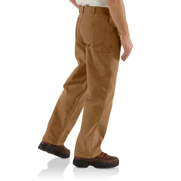Carhartt Men's Flannel Lined Washed Duck Dungaree, Moss