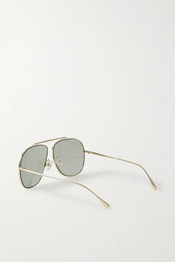 Fendi FF 0407/G/S PEF Gold Green Sunglasses