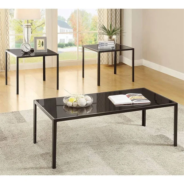 Bowery Hill 3 Piece Coffee Table Set in Antique Pewter