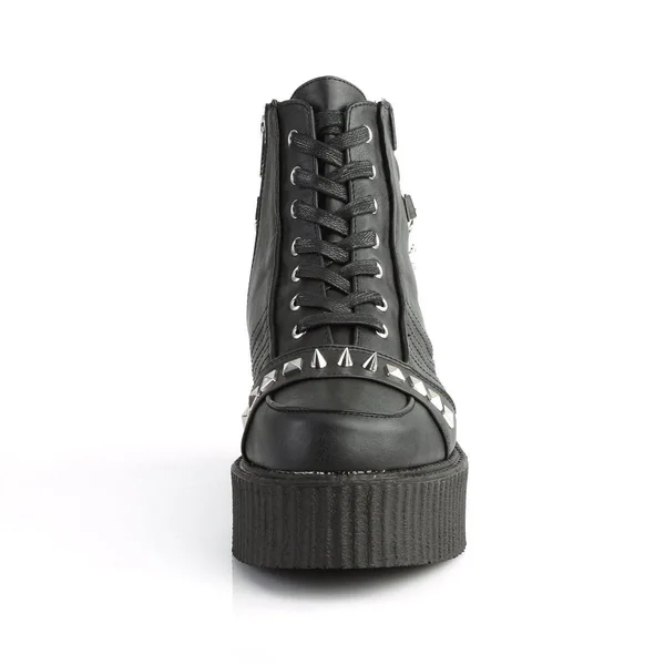 Demonia - V-CREEPER-565 9, Black Vegan Leather