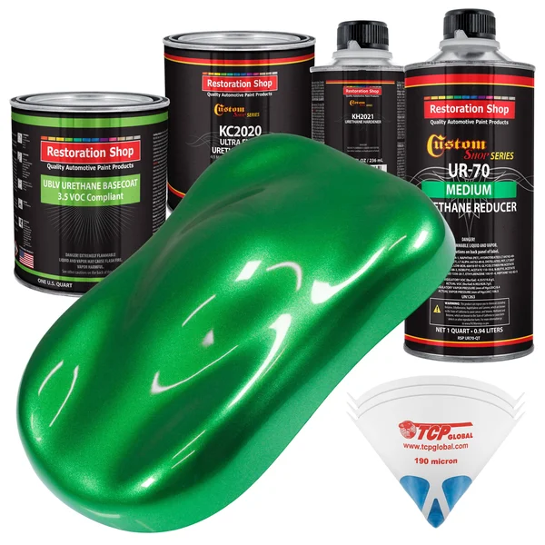 Firemist Green Premium Quart Kit Low VOC Urethane Basecoat Car Auto Paint Kit