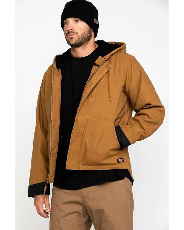 Dickies Men's Duck Flex Mobility Jacket - TJ376, Brown Duck
