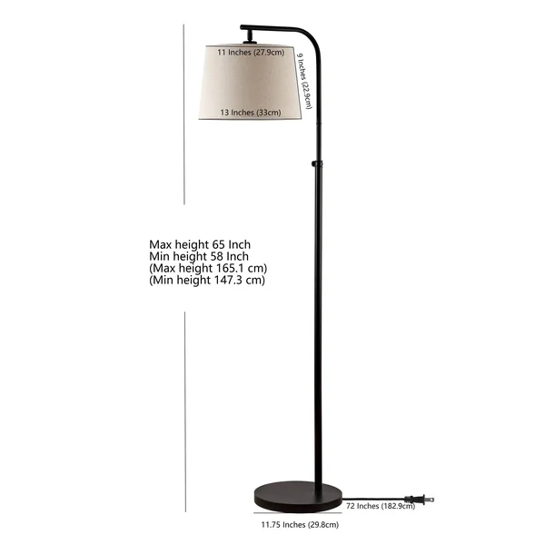 Safavieh Winley Floor Lamp, Oil Rubbed Bronze (Black)