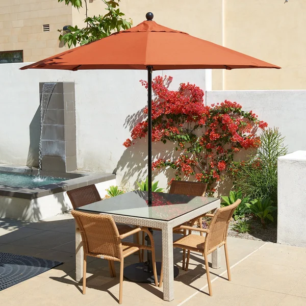 California Umbrella - 7.5& Complete Fiberglass Market Umbrella SA52 - Sapphire Champagne - Pacifica