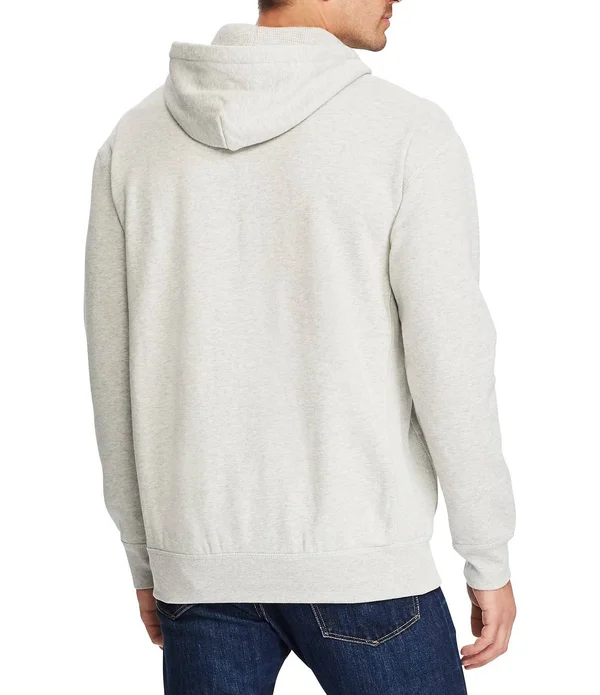 Polo Ralph Lauren Big Tall Classic Fleece Full-Zip Hoodie, Mens, 5XB, Alaskan Heather