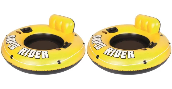 Bestway Rapid Rider I 53 Inflatable Floating Pool Raft Tube 2-Pack