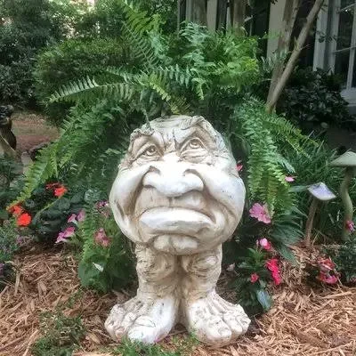 Derwood The Face Grumpy Statue Planter Winston Porter