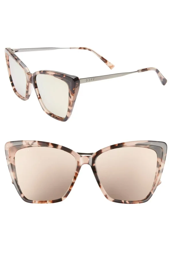 Diff Eyewear Becky II (Himalayan/Taupe Flash) Fashion Sunglasses