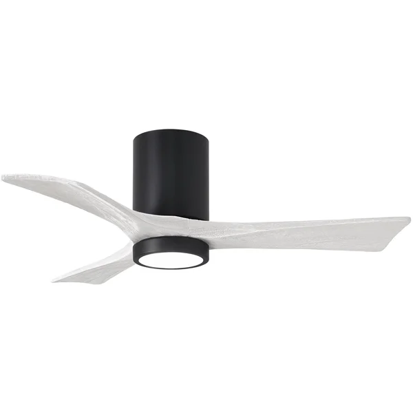 Matthews Fans IR3HLK-CR-MWH-60 Irene - Ceiling Fan with Light Kit Matte White 60 Inches Polished Chrome Finish