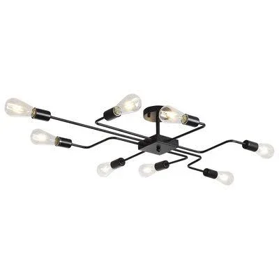 Mccallum 8 - Light 50.2x22 Sputnik Modern Linear Semi Flush Mount Wrought Studio