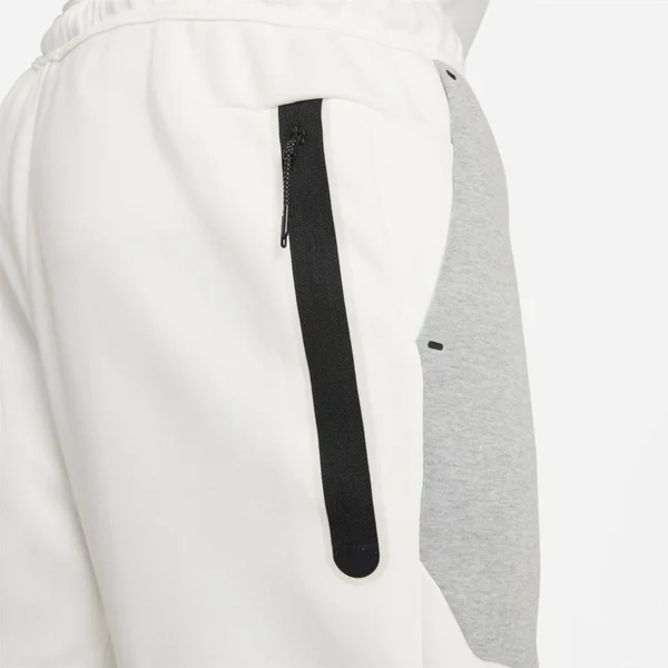 Nike Tech Fleece Taped Jogger Pants in White/Sail Size Small, Cotton/Polyester/Fleece