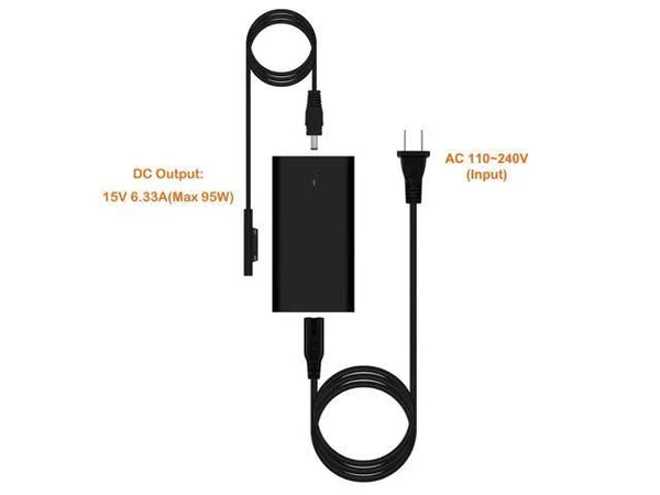 BatPower 15V 120W Charger for Surface Book 2 Laptop Book Pro 4 Pro 5 - Replace for Microsoft 15V 6.33A 102W 1798 15V 4A 65W 1706