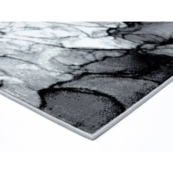 Samos Collection Yellow/Gray Contemporary Polypropylene Area Rug - 5&2&& x 7&3x22