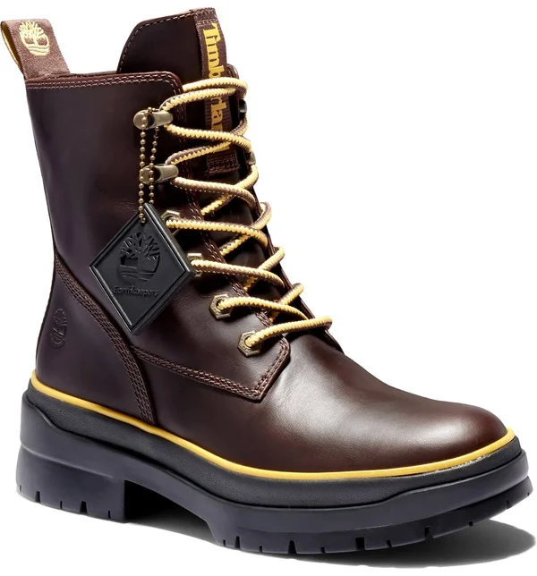 Timberland Malynn Waterproof Mid Lace Boot - Women's Dark Brown Full Grain, 8.5