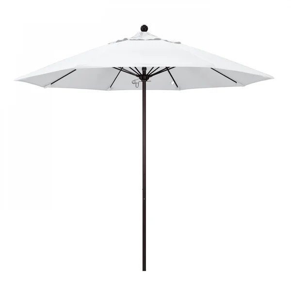 Outdoor Living and Style 9ft Outdoor Venture Series Patio Umbrella with Push Lift Open System, White