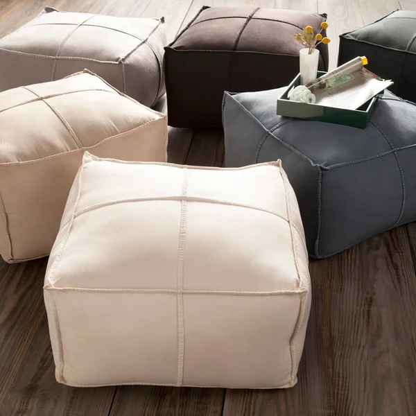 Surya Obsidian Cube Pouf