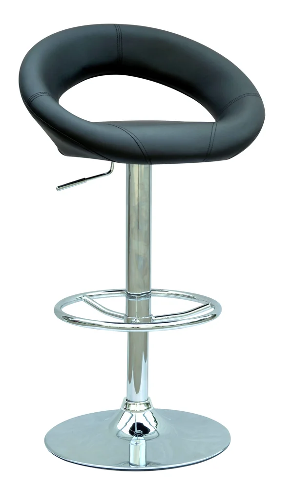 Chintaly 0379 Pneumatic GAS Lift Adjustable Height Swivel Stool in Black