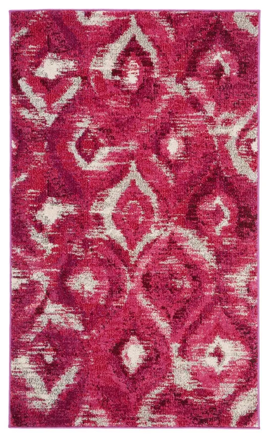 Safavieh Monaco MNC242D Fuchsia - Cream Rug 6&7x22 x 6&7x22 Round
