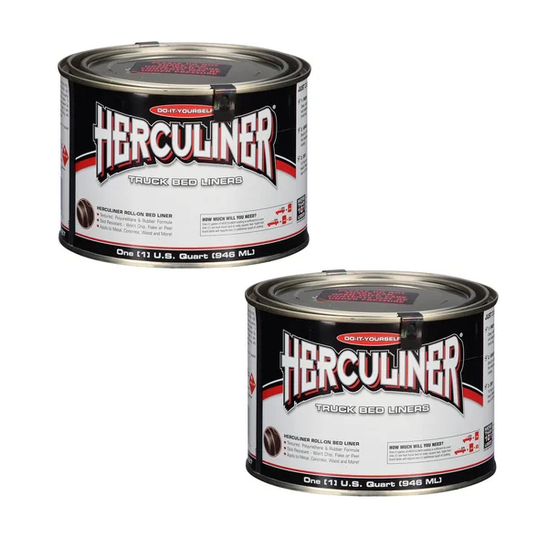 Herculiner Liquid Black Truck Bed Liner for 6 Foot Bed - 1 Quart (2 Pack)