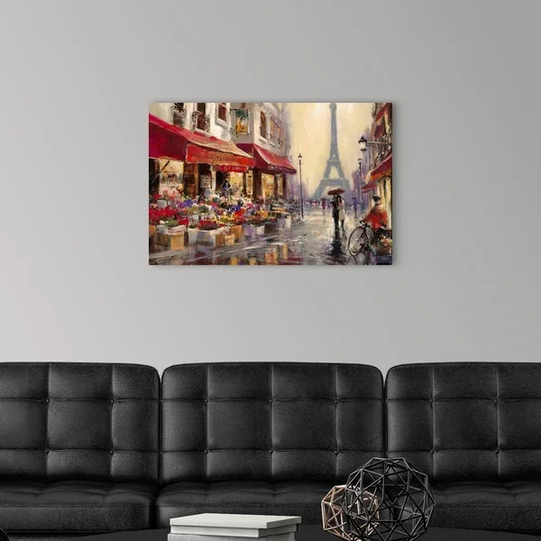 April in Paris - Large Solid-Faced Canvas Wall Art Print, Great Big Canvas