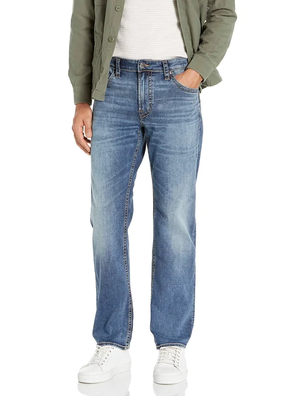 Silver Jeans Co. Men's Eddie Relaxed Fit Tapered Leg Jeans