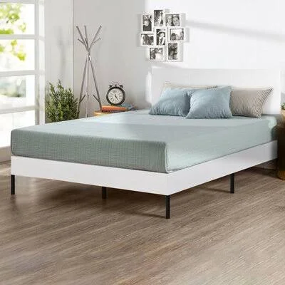 Pereira Queen Low Profile Platform Bed Wade Logan Color: White