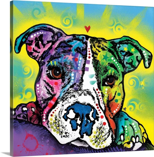 The Baby Pit Bull - Canvas Wall Art, 16x16, Great Big Canvas