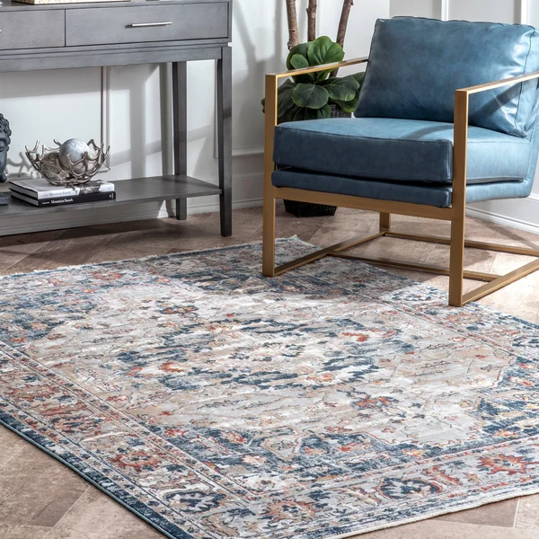 nuLOOM Josephine Winged Cartouche Area Rug - Size: 4& x 6&