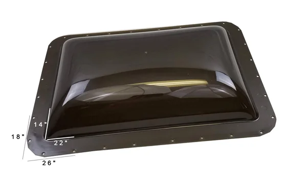 Premium Heavy Duty - 18 x 26 OD Trailer New Skylight Plastic Smoke