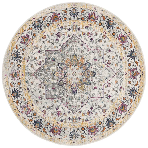 Safavieh Evoke Rug Collection EVK288A - Ivory - Grey - 8& x 10&