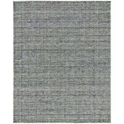 Burke Handwoven Wool Atlantic Area Rug Blue Rectangle 4' x 6'