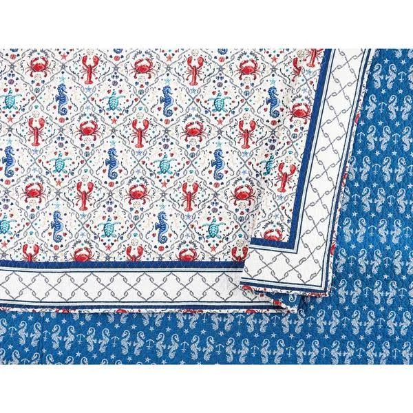 Vera Bradley Sea Life King Quilt - Blue