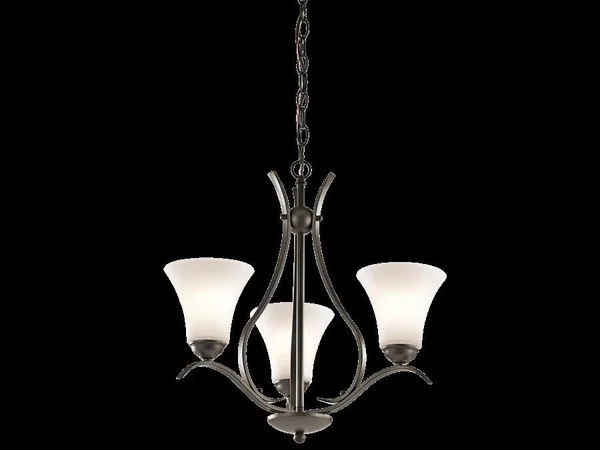Kichler 43503OZ Keiran 3 Light Chandelier Olde Bronze