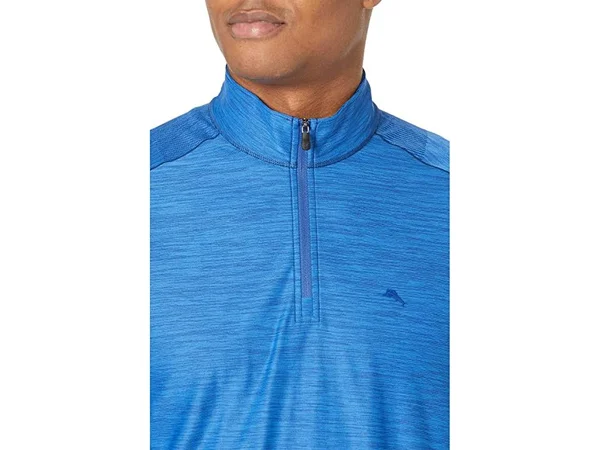 Tommy Bahama Palm Coast 1/2 Zip Men's Clothing Turkish Sea : MD