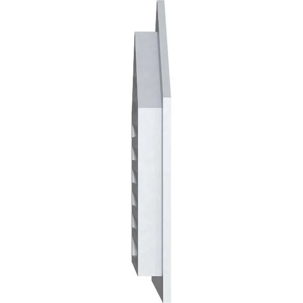 18 inchw x 30 inchh Peaked Top Gable Vent (23 inchw x 35 3/4 inchh Frame Size) 14/12 Pitch: Functional - PVC Gable Vent w/ 1 inch