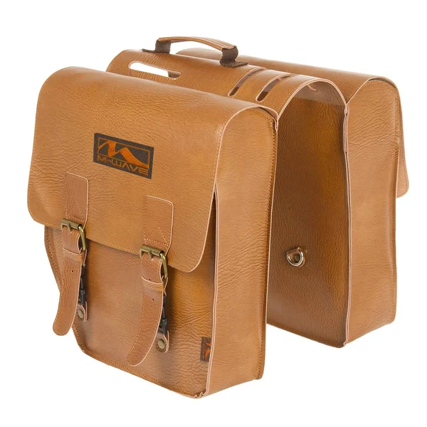 Ventura Amsterdam Double L Brown Leatherette Pannier Bag
