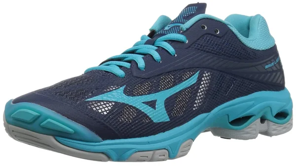 Mizuno Wave Lightning Z4 Navy/Aqua Women's Volleyball Shoes - Size: 7.5