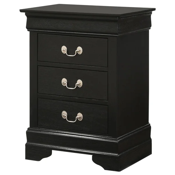 Glory Furniture Louis Phillipe G3150-3N 3 Drawer Nightstand - Black