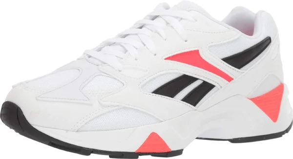 Reebok Aztrek 96 &White Neon Red& Mens Sneakers - Size 9.0