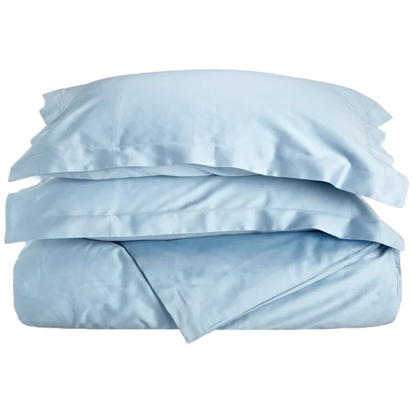 Superior Exclusive 300 Thread Count Cotton Duvet Cover Set Black Full/Queen