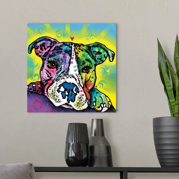The Baby Pit Bull - Canvas Wall Art, 16x16, Great Big Canvas