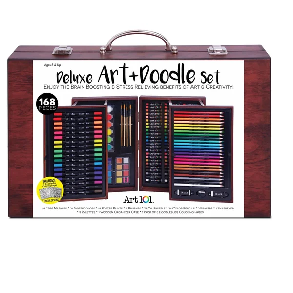 Art 101 168 Piece Budding Artist Wood Art Set