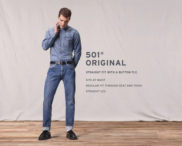 Levi&s 501 Original Straight Leg Jeans - Blue - 30 x 32