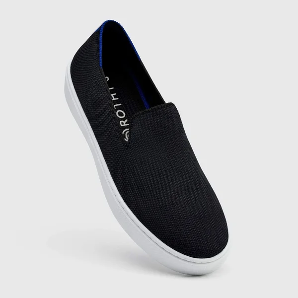 Rothy&s Black Slip-On Sneakers, Black Solid, Size 8.5